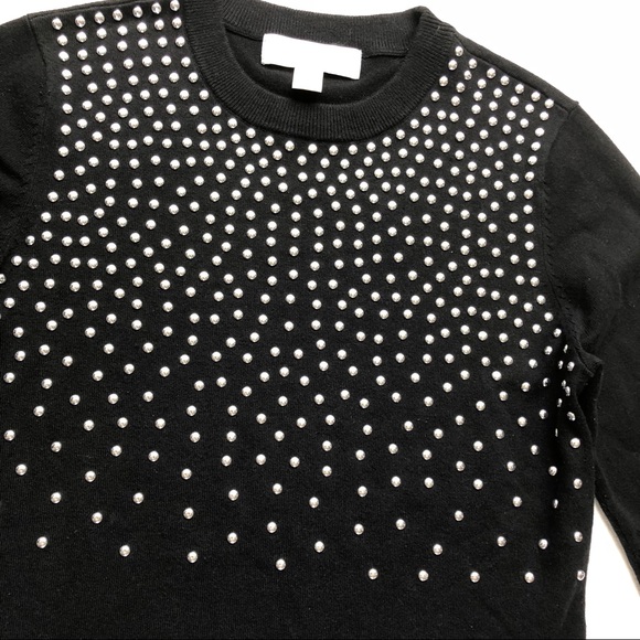 Michael Kors Studded Long Sleeve Sweater Dress - Picture 6 of 8